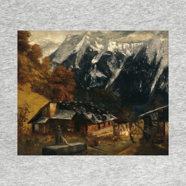 An Alpine Scene by Gustave Courbet by Classic Art Stall